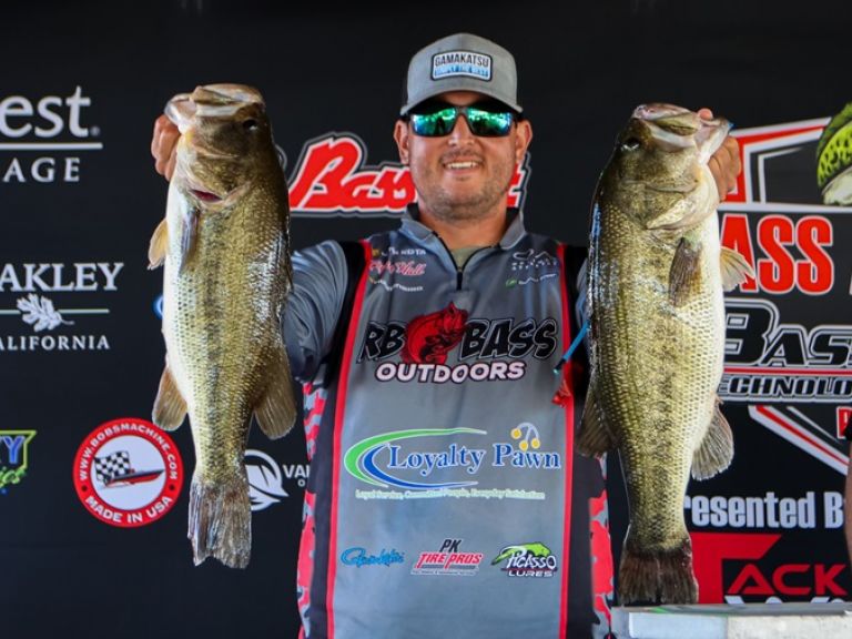 Ryan Hall Hauls Up The Limit To Lead Day One Of BAM At The Delta - With his weigh fish in the box by noon, Hall stopped fishing and looked for new grass and mats to use for the next two days of fishing.